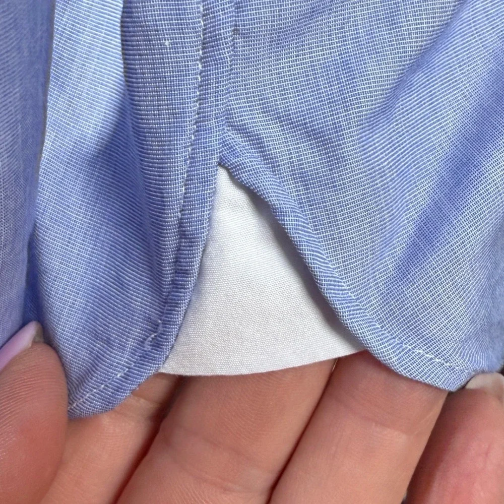 J.Crew Ludlow Mens Large Dress Shirt Light Blue 120's 2-Ply Cotton Long Sleeve